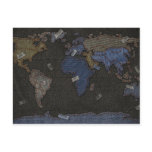 Jeans World Map postcards
