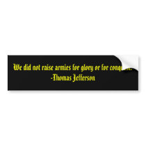 Jefferson-Armies Bumper Sticker