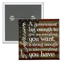 Jefferson: Beware of Big Government Pinback Buttons