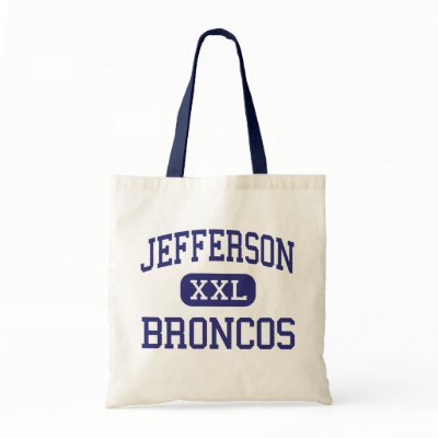 Jefferson - Broncos - High School - Dayton Ohio Tote Bags by customteamsportswear