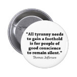 Jefferson: Do not remain silent Pin