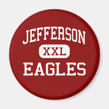Jefferson - Eagles - Middle - Jefferson Wisconsin Refrigerator Magnet