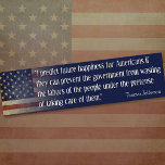 Jefferson: I predict happiness for America bumper stickers