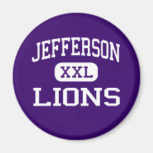 Jefferson - Lions - High School - Jefferson Oregon Fridge Magnets