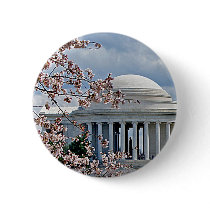 Jefferson Memorial - Cherry Blossoms Buttons
