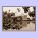 Jefferson Memorial Print in Sepia posters