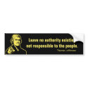 Jefferson Quote Bumper Sticker bumper stickers