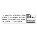 Jefferson Quote bumper sticker bumper stickers