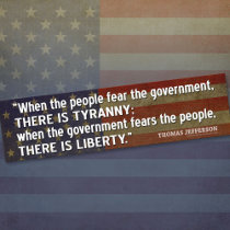 Jefferson Quote: Liberty vs. Tyranny Bumper Sticker