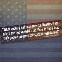 Jefferson Quote: Spirit of Resistance Bumper Sticker