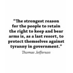Jefferson: RIGHT TO BEAR ARMS t-shirts