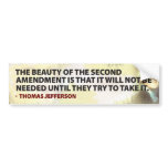 Jefferson & The 2nd Ammendment bumper stickers