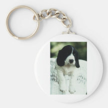 Jefferson the Basset/Border designer dog Keychain