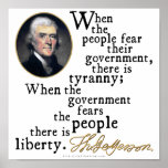Jefferson Tyranny-Liberty Quote posters