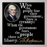 Jefferson Tyranny-Liberty Quote posters