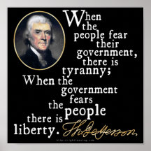 Jefferson Tyranny-Liberty Quote Print