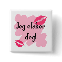 Jeg elsker deg - Norwegian I love you Pins