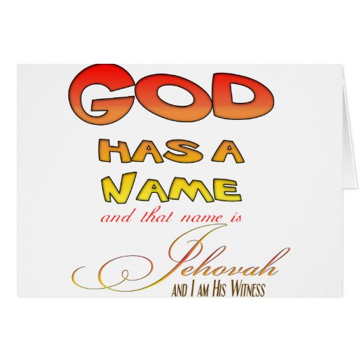 Jehovah's Witness Greeting Card | Zazzle