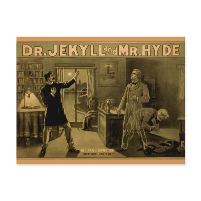 Jekyll & Hyde - Postcard by bontondesigns