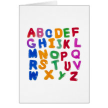 Jelly alphabets greeting card