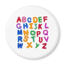 Jelly alphabets fridge magnets