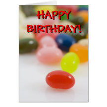 Jelly Bean Macro Birthday Card