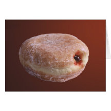 Jelly Filled Doughnut Greeting Cards