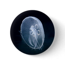 Jellyfish Bright Blue Badge Name Tag