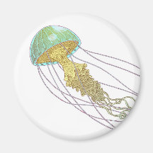 Jellyfish Fridge Magnet