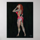 Jen Sexy Tattoo Poster posters