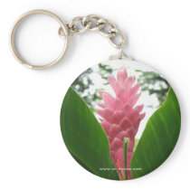 Jengibre rosado (pink ginger) key chain