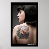 Jenn Martin (back tat) Poster Print