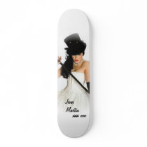 Jenn Martin Top Hat/Cane White Skateboard