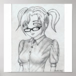 Jenna's anime sketch print