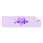 Jennifer in Purple Bumper Sticker