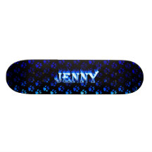 Jenny blue fire Skatersollie skateboard.
