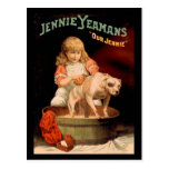 Jenny Yeaman's Girl Washing Dog Post Card