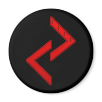 Jera Rune red Fridge Magnets