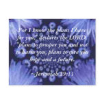 Jeremiah 29:11 Blue Daisy Post Card postcards