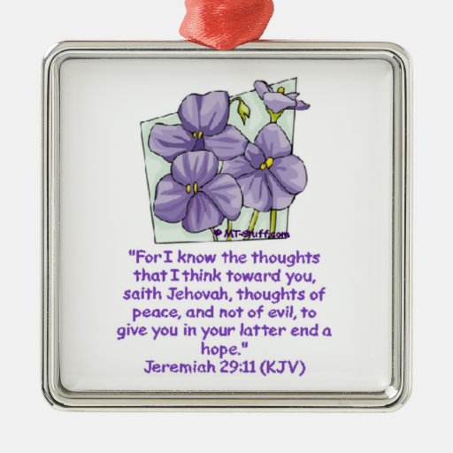 Jeremiah 29:11 christmas tree ornaments