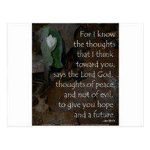 Jeremiah 29:11 hope for the future postcards