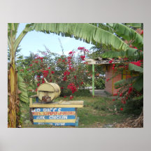 Jerk Chicken Stand Negril Jamaica Canvas Print - H