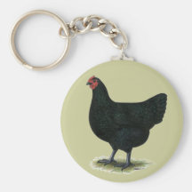 Jersey Giant:  Black Hen Keychain