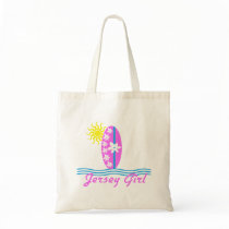 Jersey Girl baby Bodysuit Pink Surfboard W/Sun Bag