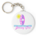 Jersey Girl baby Bodysuit Pink Surfboard W/Sun keychains