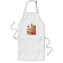 Jerusalem City Colourful Art Apron