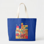 Jerusalem City Colourful Art Canvas Bag