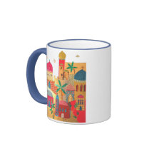 Jerusalem City Colourful Art Coffee Mugs
