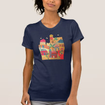 Jerusalem City Colourful Art Tshirts