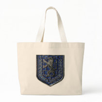 Jerusalem Crest Blue Tote Bag
